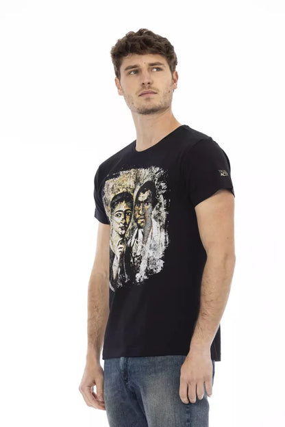  - Black Cotton Men T-Shirt