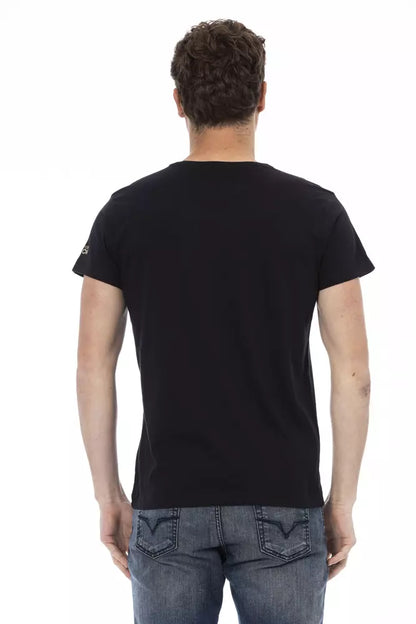  - Black Cotton Men T-Shirt