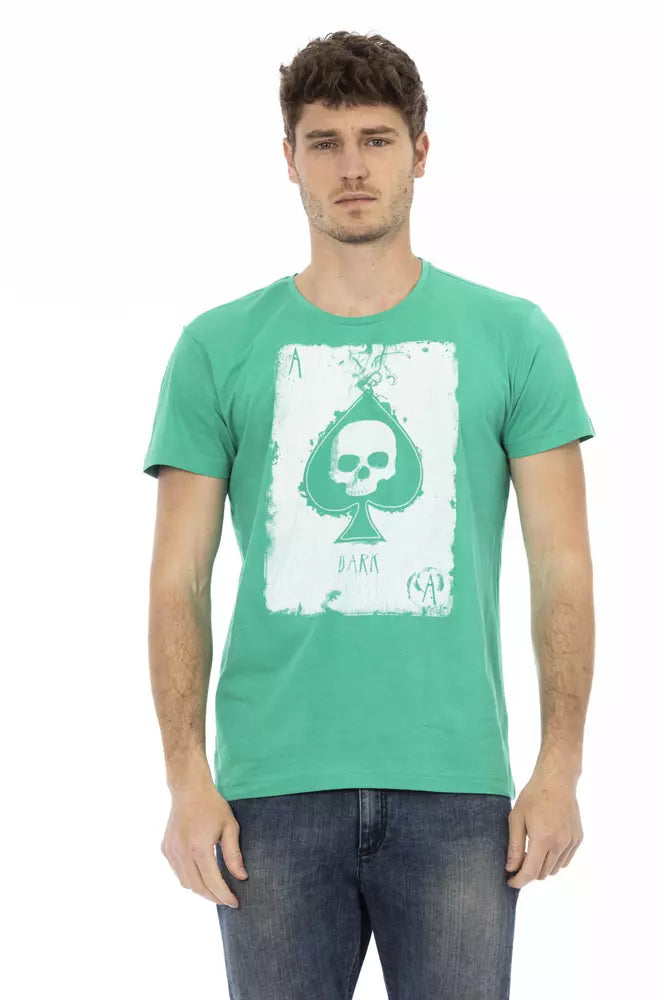  - Green Cotton Men T-Shirt