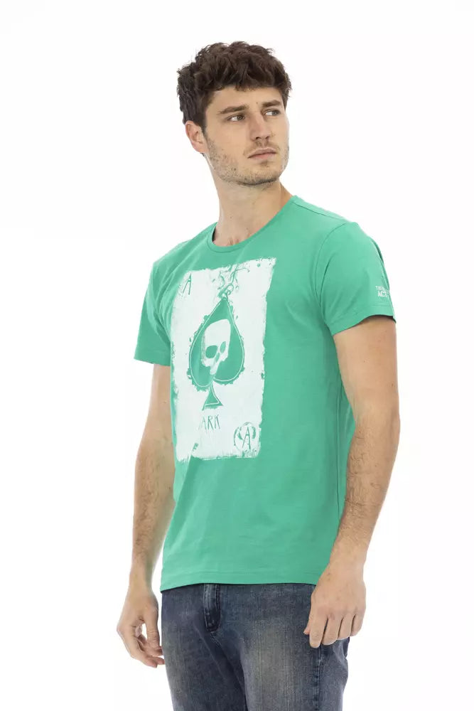  - Green Cotton Men T-Shirt