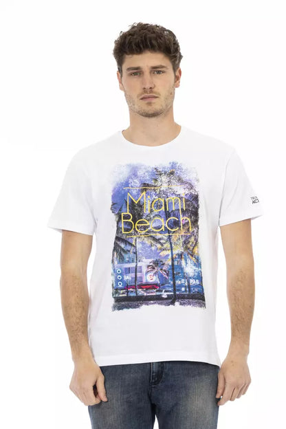  - White Cotton Men T-Shirt