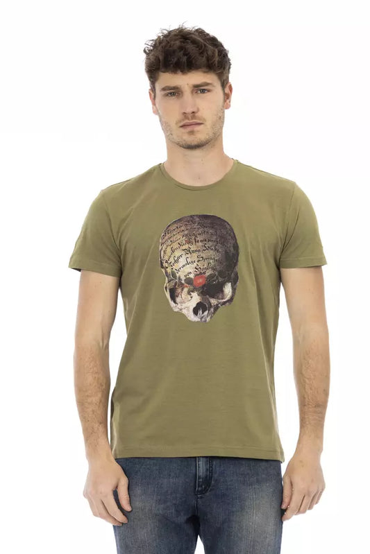 - Green Cotton Men T-Shirt