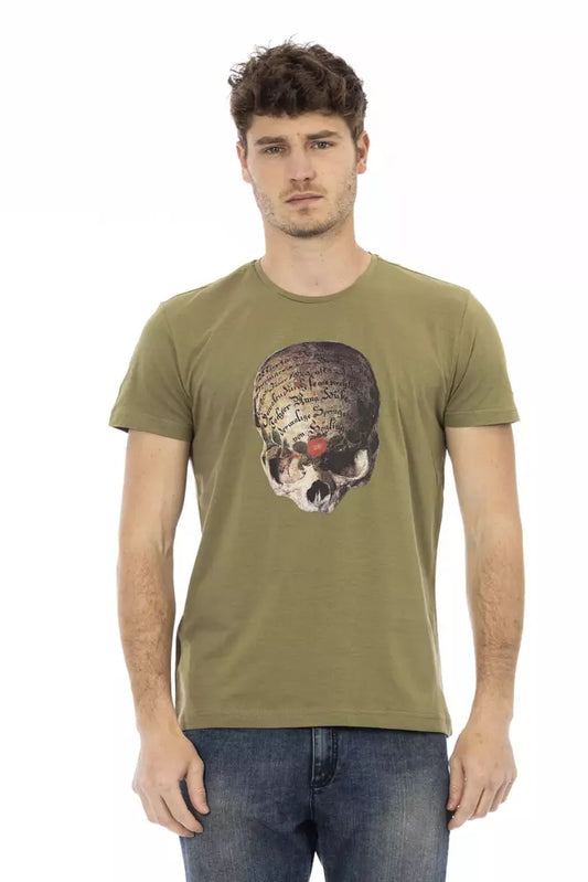  - Green Cotton Men T-Shirt