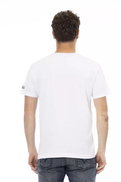  - White Cotton Men T-Shirt