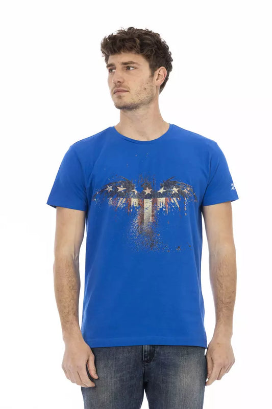  - Blue Cotton Men T-Shirt