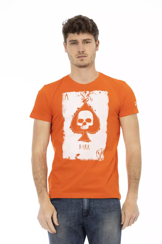 - Orange Cotton Men T-Shirt