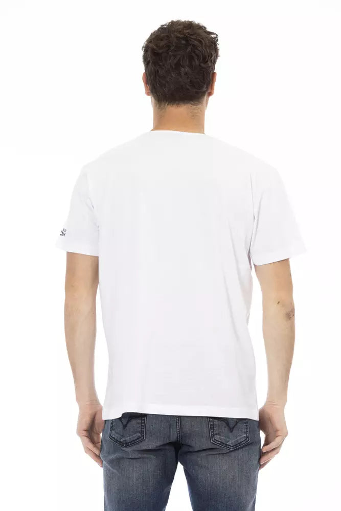  - White Cotton Men T-Shirt