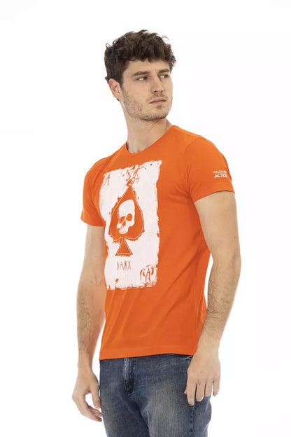  - Orange Cotton Men T-Shirt