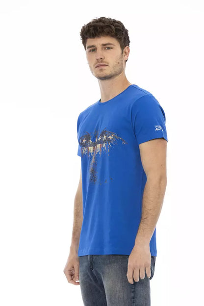  - Blue Cotton Men T-Shirt