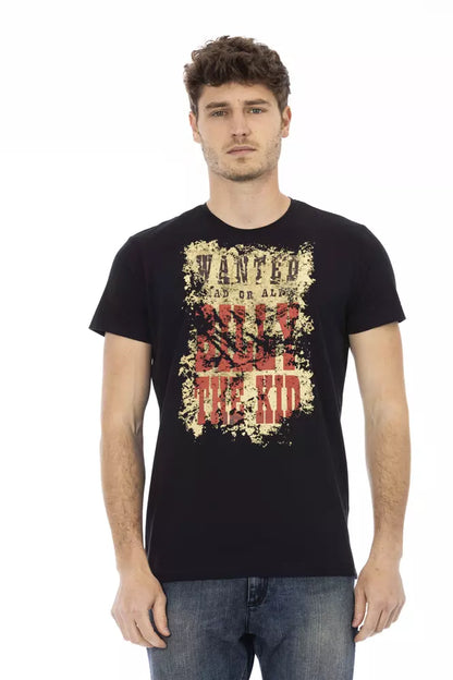  - Black Cotton Men T-Shirt