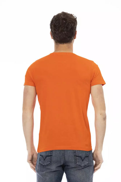  - Orange Cotton Men T-Shirt