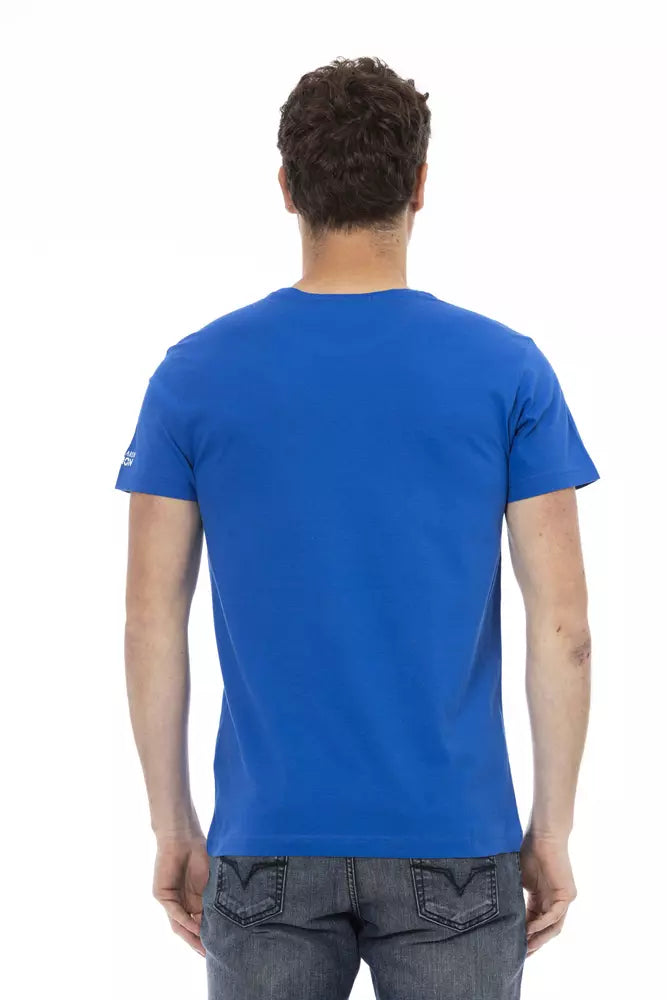  - Blue Cotton Men T-Shirt