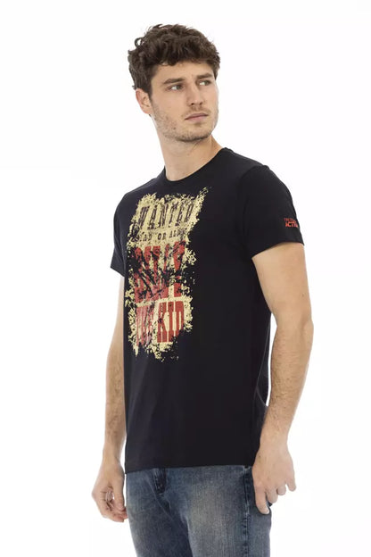  - Black Cotton Men T-Shirt