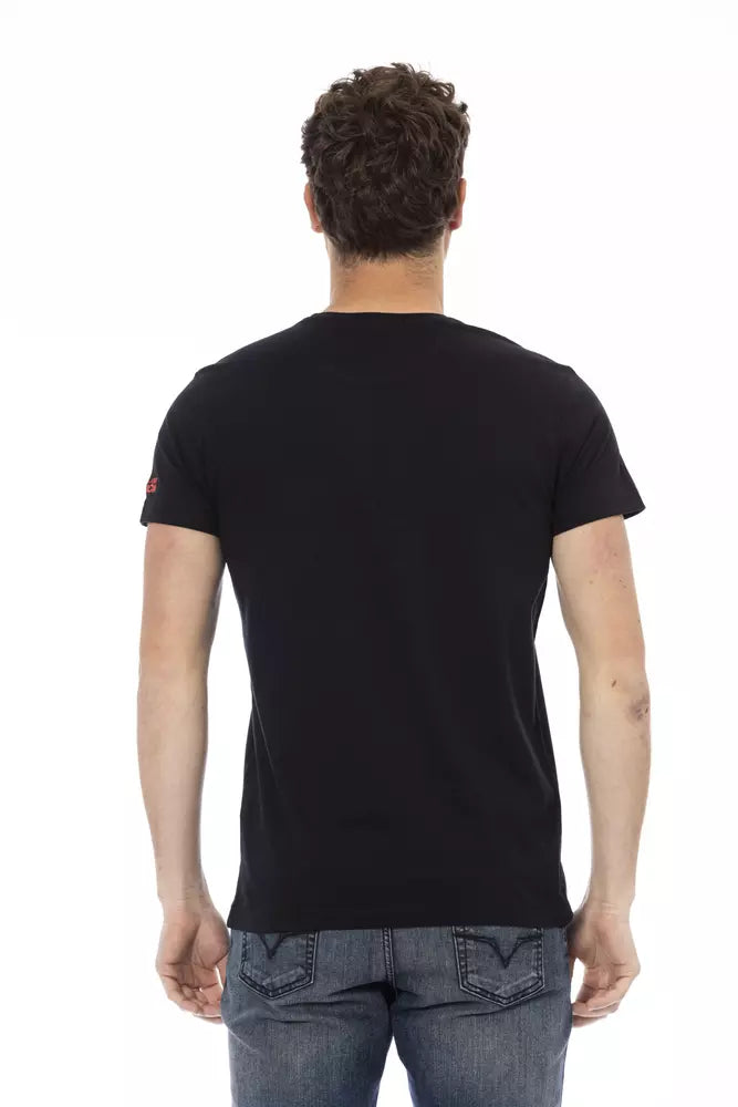  - Black Cotton Men T-Shirt