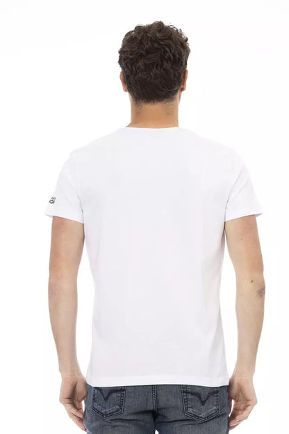  - White Cotton Men T-Shirt