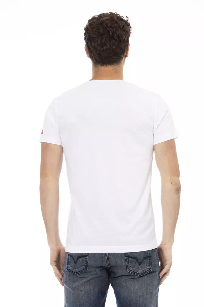  - White Cotton Men T-Shirt