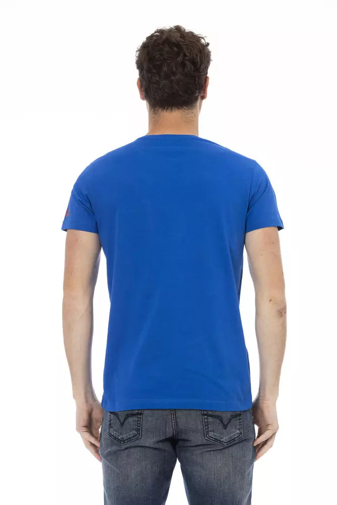  - Blue Cotton Men T-Shirt