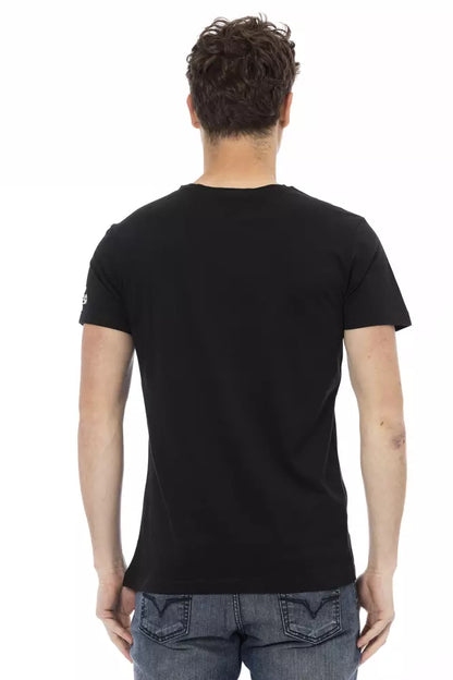  - Black Cotton Men's T-Shirt