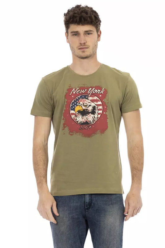  - Green Cotton Men T-Shirt