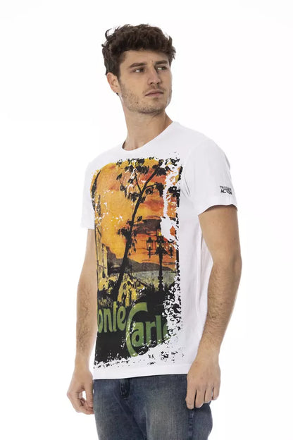  - White Cotton Men T-Shirt