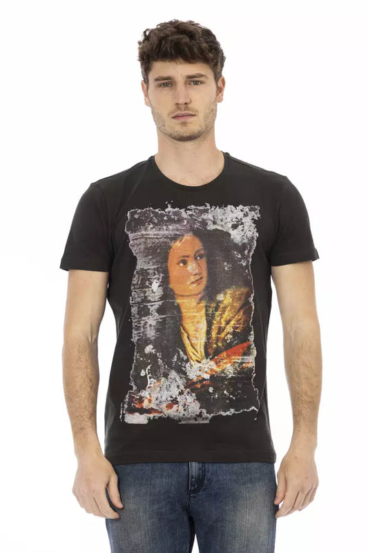 - Black Cotton Men T-Shirt