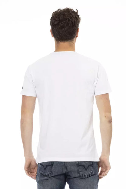  - White Cotton Men T-Shirt