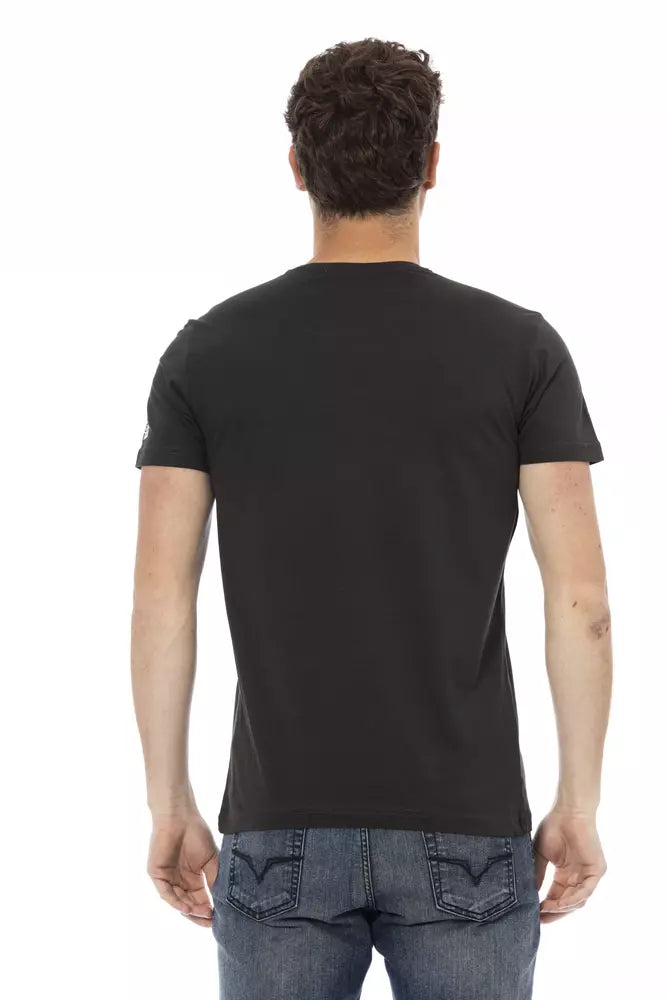  - Black Cotton Men T-Shirt