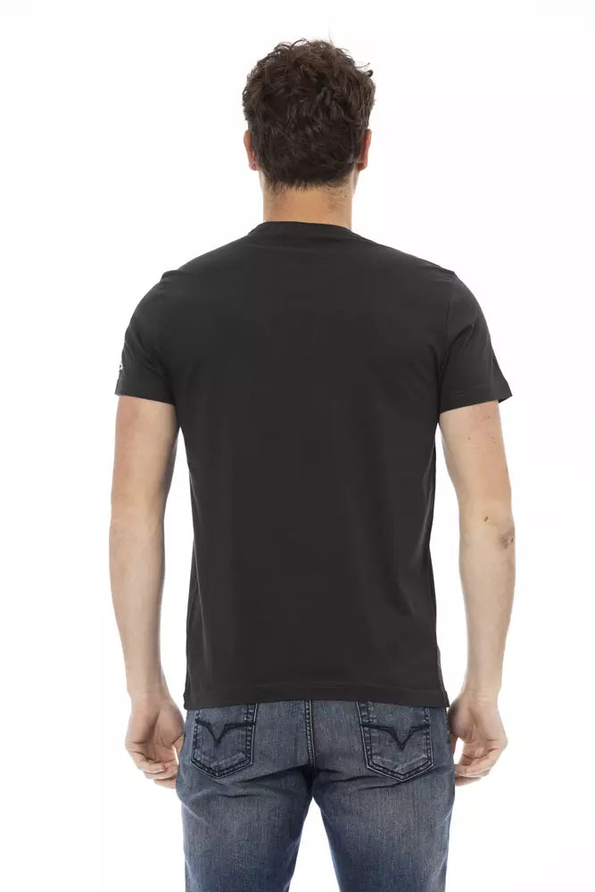  - Black Cotton Men T-Shirt