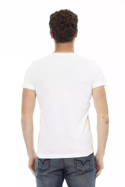  - White Cotton Men T-Shirt