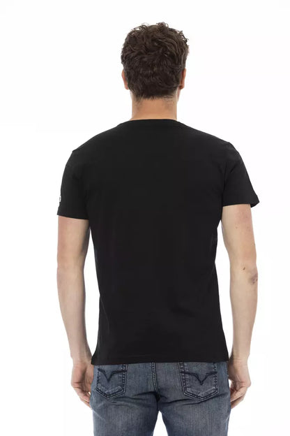  - Black Cotton Men T-Shirt