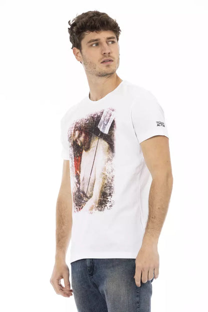  - White Cotton Men T-Shirt