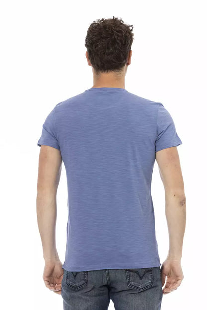  - Blue Cotton Men T-Shirt