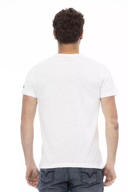  - White Cotton Men T-Shirt