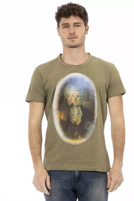  - Green Cotton Men T-Shirt