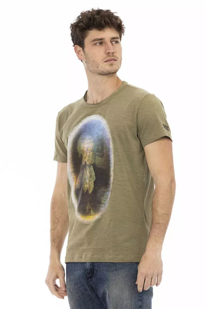  - Green Cotton Men T-Shirt