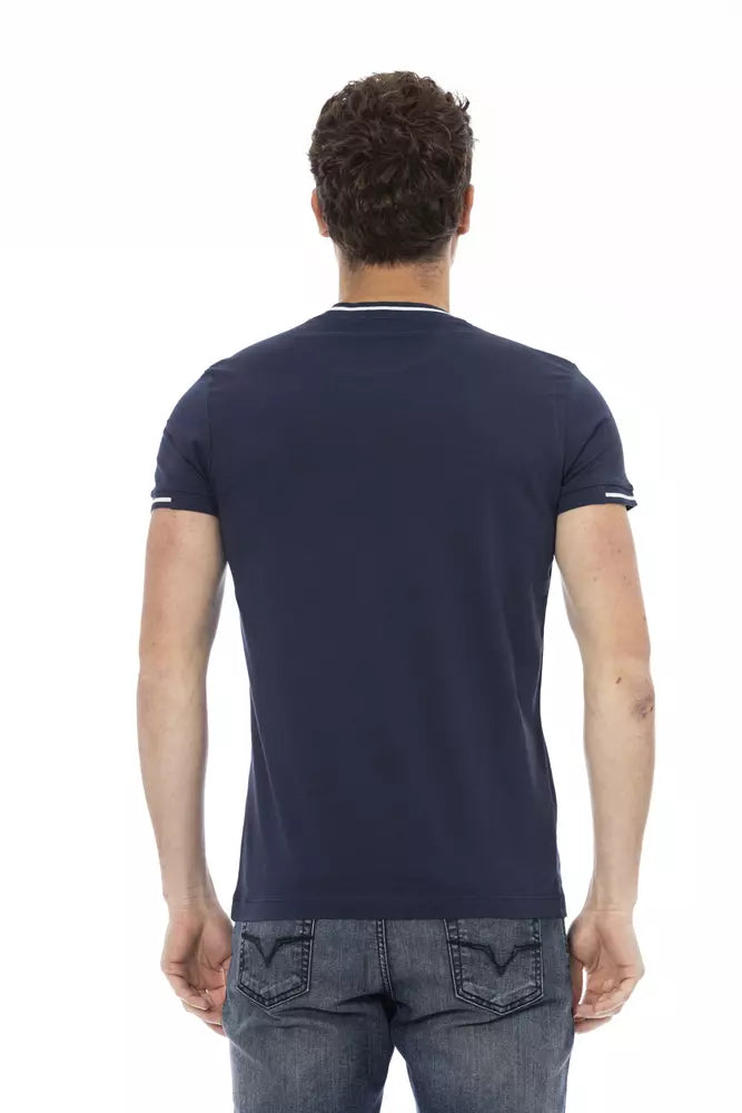  - Blue Cotton Men T-Shirt