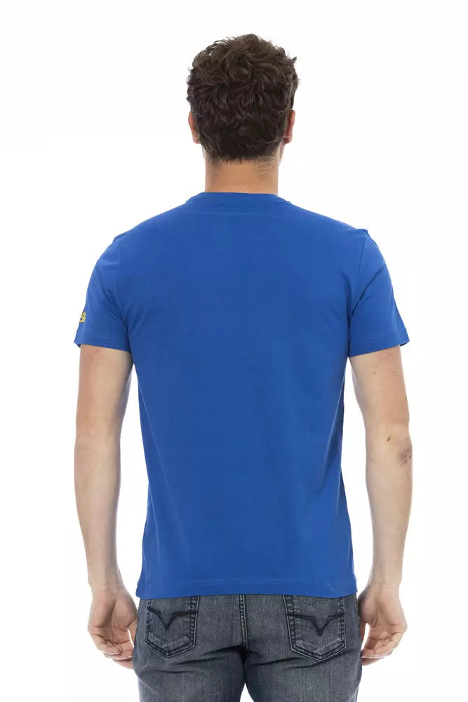  - Blue Cotton Men T-Shirt