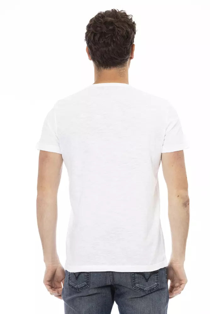  - White Cotton Men T-Shirt