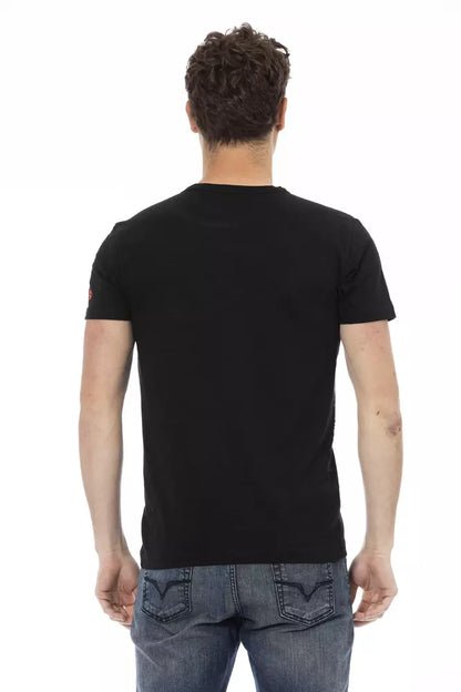  - Black Cotton Men T-Shirt