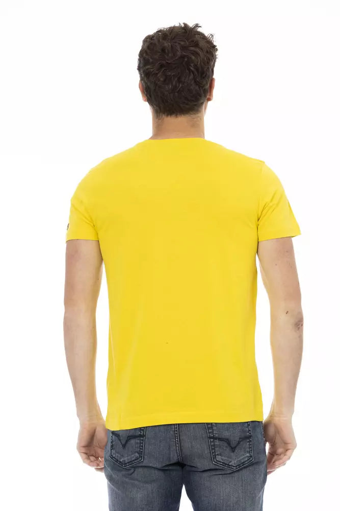  - Yellow Cotton Men T-Shirt