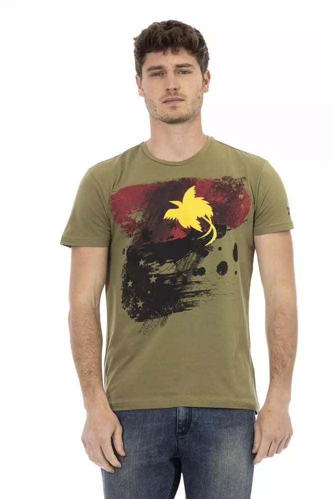  - Green Cotton Men T-Shirt