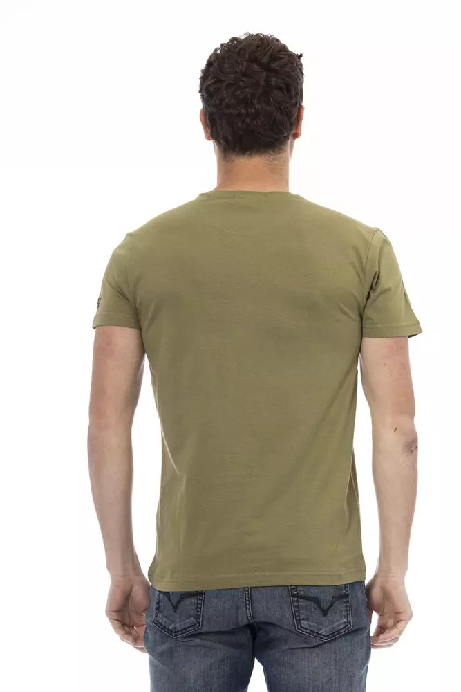  - Green Cotton Men T-Shirt