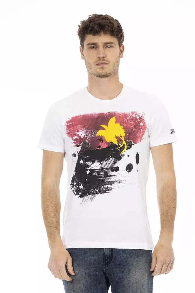  - White Cotton Men's T-Shirt