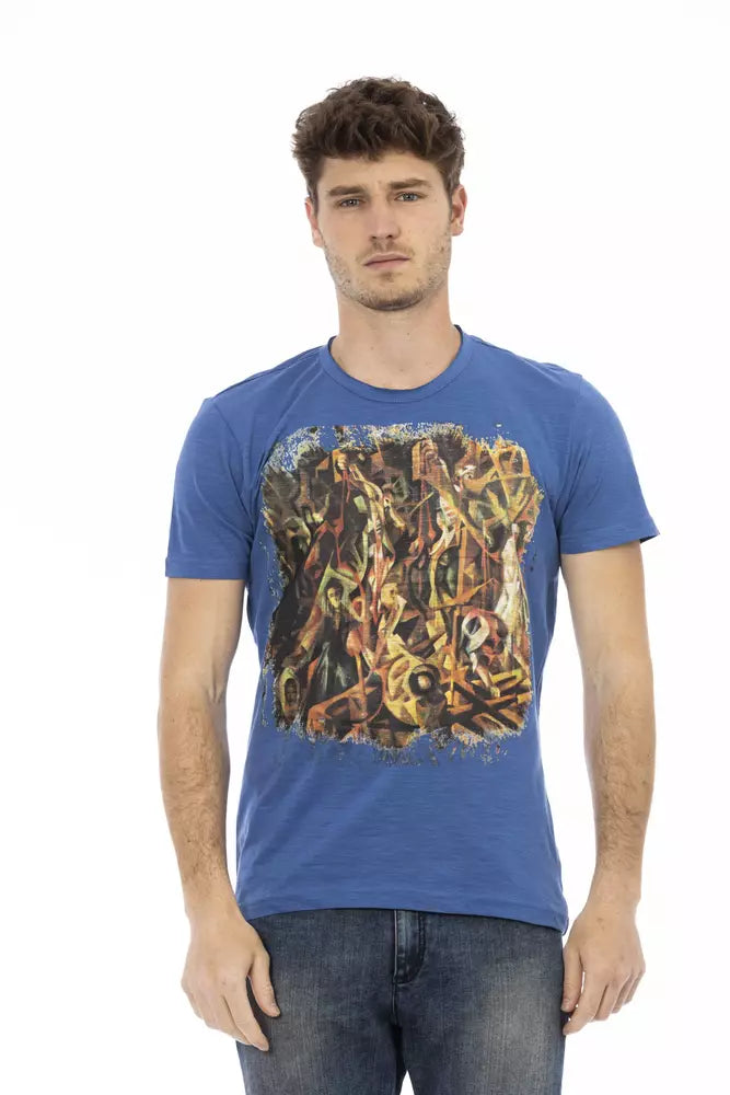  - Blue Cotton Men T-Shirt