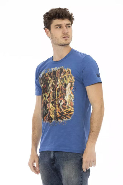  - Blue Cotton Men T-Shirt