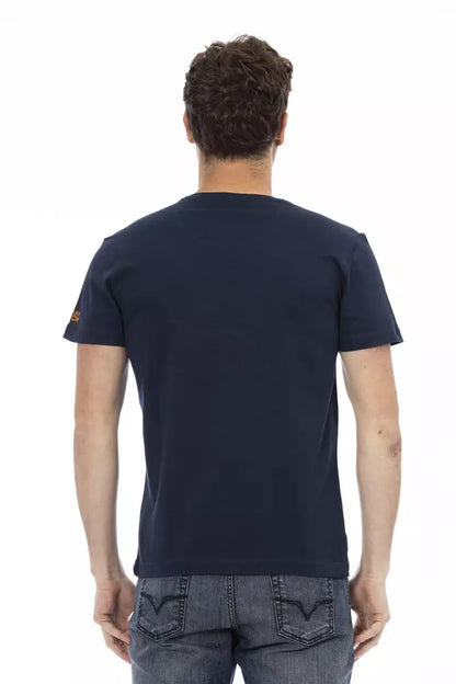  - Blue Cotton Men T-Shirt