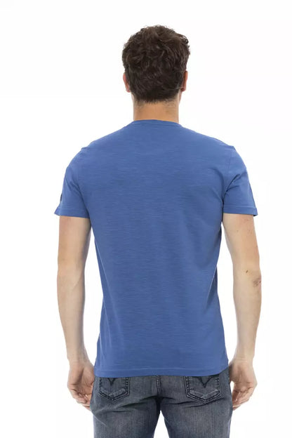  - Blue Cotton Men T-Shirt