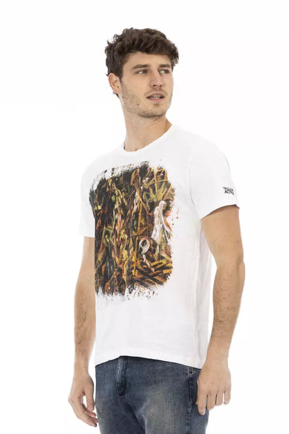  - White Cotton Men T-Shirt