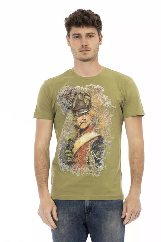  - Green Cotton Men T-Shirt