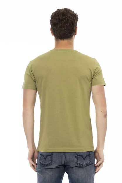  - Green Cotton Men T-Shirt